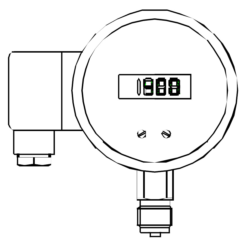 PEX Edelstahl-Digitalmanometer mit Drucksensor